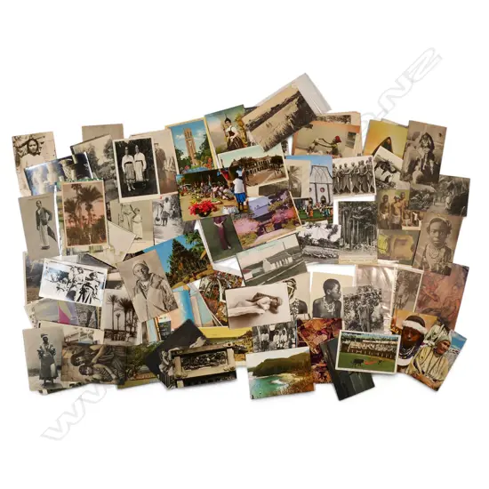 COLLECTION ETHNIC VINTAGE POSTCARDS 'Sudanese Dance' + Street beggar etc approx 150 cards